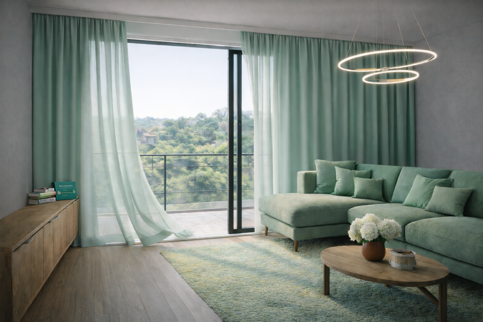 Drapery curtain fabric